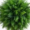 2.5ft. UV-Resistant Artificial Cedar Ball Topiary Tree in White Decorative Planter